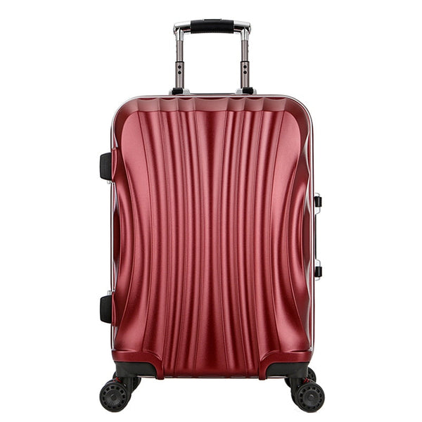 Unisex Aluminum Frame & Metal Drawbar Travel Suitcase